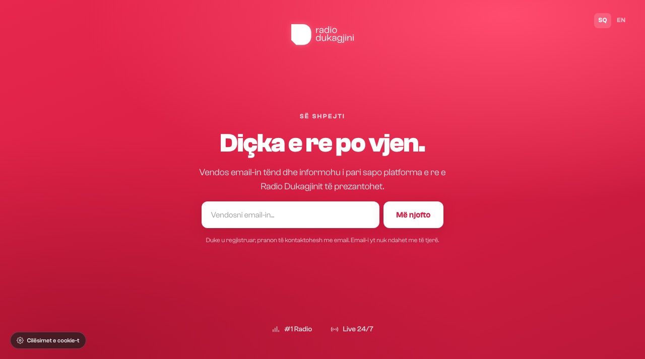 Aperçu du site de Radio Dukagjini